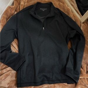 Pebble Beach Men's Dark Gray Zip-Up Sweater